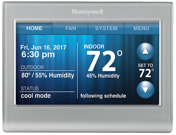 It’s time to have complete control of your comfort! The Honeywell Wi-Fi Smart Thermostat is an easy-to-use, digital wireless Wi-Fi thermostat control that provides you with remote access and many other functions through an impressive touch-screen interface.  TheHoneyWell WiFi Programable Thermostat control effectively monitors the indoor and outdoor temperature allowing you to adjust the temperature accordingly. When it comes to AC controls & zoning, you need products that will work together to save energy and prove to be an economical and smart choice. With a HoneyWell WiFi Programable Thermostat, you can attach it to any system to provide added comfort and flawless working. All components from the range can work in harmony, allowing you to save both energy and time.